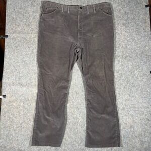 Sedgefield Corduroy Pants Mens 48x34(47x32) Gray VTG 90s USA Made Straight Leg